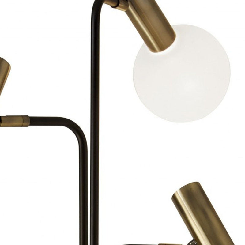 Three Light Novelty Floor Lamp - Black