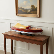 Load image into Gallery viewer, Hand Painted Model Boat Tabletop Sculpture (401941) - Brown
