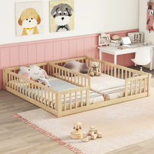 Load image into Gallery viewer, Double Floor Bed With Fence, Guardrails, Without Door
