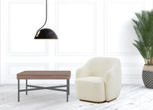 Load image into Gallery viewer, Stylish Sherpa And Steel Chair - Off White
