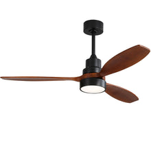 Load image into Gallery viewer, Ceiling Fan With Reversible DC Motor, LED Light, Solid Blades, Remote Control
