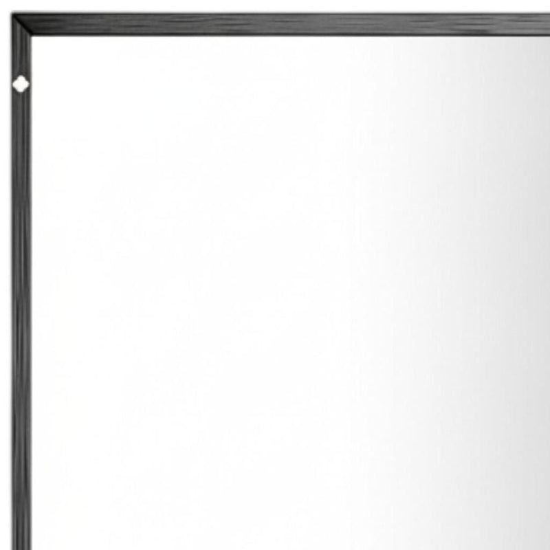 Metal Framed Standing Mirror - Black