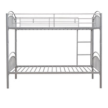 Load image into Gallery viewer, Twin Over Twin Metal Bunk Bed,Divided into Two Beds(Silver){OLD SKU:MF280424AAN}
