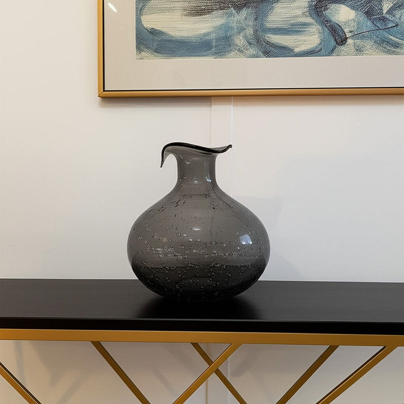 Bubble Round Table Vase (565474) - Light Gray