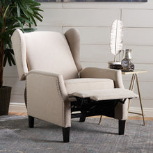 Load image into Gallery viewer, Westeros Wing Back Fabric Upholstered Recliner

