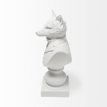 Load image into Gallery viewer, Fox Bust Tabletop Sculpture - White
