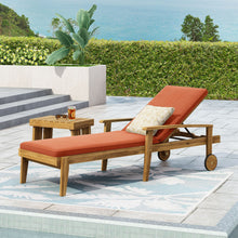 Load image into Gallery viewer, Jason - Black Chaise Lounge Adjustable Acacia Wood Outdoor Furniture
