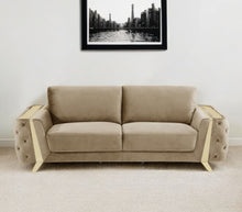 Load image into Gallery viewer, Sofa With Silver Legs - Beige
