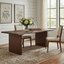 Load image into Gallery viewer, Live Edge Sled Base Wood Dining Table - Brown
