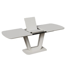 Load image into Gallery viewer, Modern Industrial Style Expandable Dining Table With U Shaped Legs - Antique Gray White
