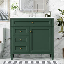 Load image into Gallery viewer, Bathroom Vanity With Top Sink, 2 Drawers And Tip Out Drawer
