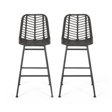 Load image into Gallery viewer, Sawtelle - Outdoor Wicker Barstools (Set of 2)
