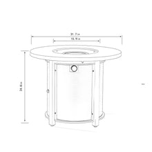 Load image into Gallery viewer, Propane Gas Fire Pit Table, 50000 Btu Round Steel Fire Pit
