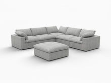 Load image into Gallery viewer, Blend Modular L Shaped Six Piece Corner Sectional - Light Gray

