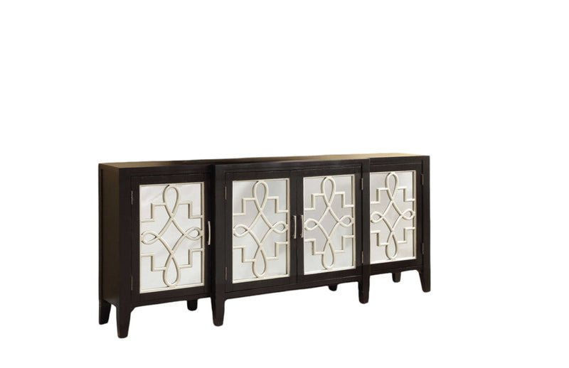 Solid Wood Console Table - Black