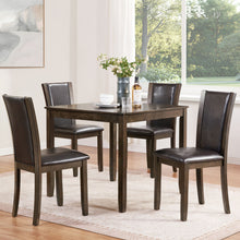 Load image into Gallery viewer, 5 Piece Dining Table Set With Chairs - Dark Walnut
