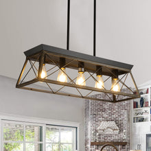 Load image into Gallery viewer, Chandelier Metal Ceiling Light - Gold / Black
