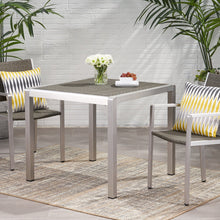 Load image into Gallery viewer, Outdoor Square Dining Table With Aluminum Frame
