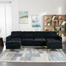 Load image into Gallery viewer, Modern L - Shape Convertible Sectional Sofa With Movable Ottoman
