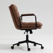 Load image into Gallery viewer, Office Chair, Mid Back Home Office Desk Task Chair With Wheels And Arms Ergonomic Computer Rolling Swivel Chair With Padded Armrest

