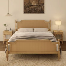 Load image into Gallery viewer, Traditional Style Rattan Bed Frame, No Box Spring Needed
