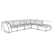 Load image into Gallery viewer, Nevve - 6 Piece Upholstered Tufted Sectional - Ivory

