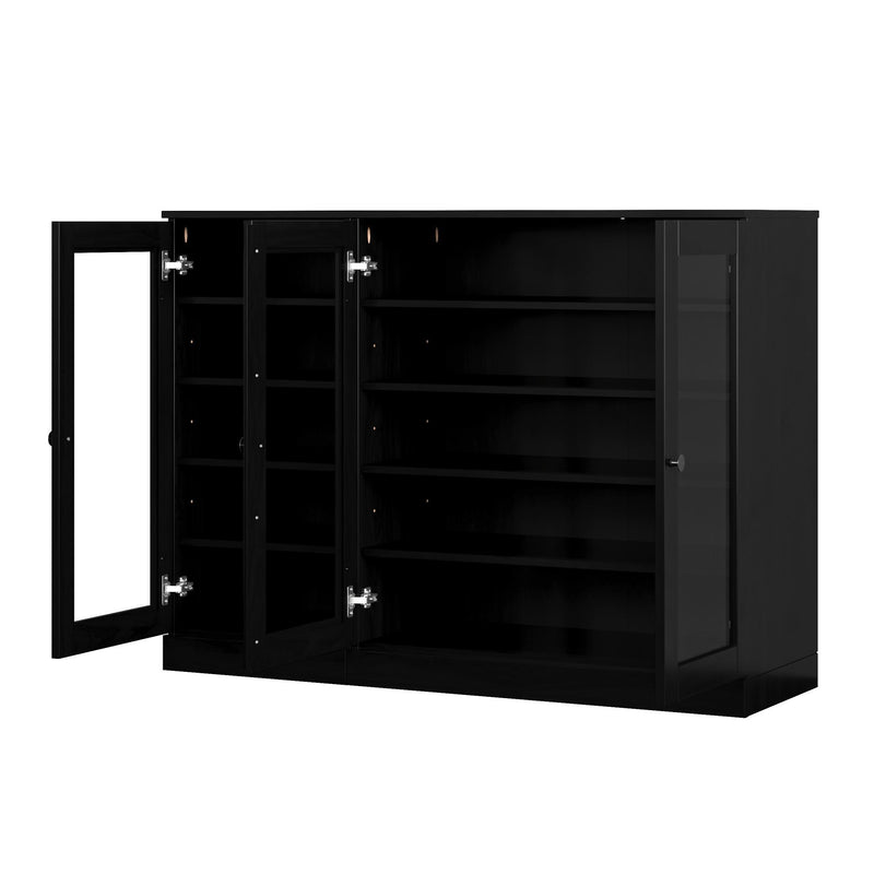 Solid Woodshoe Storage Cabinet (756020) - Black