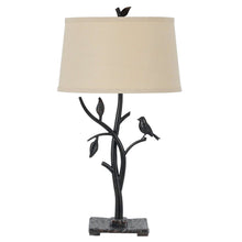 Load image into Gallery viewer, Metal Table Lamp With Tan Empire Shade - Tan
