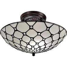 Load image into Gallery viewer, Unique Statement Two Light Glass Dimmable Chandelier With Shades - White / Black
