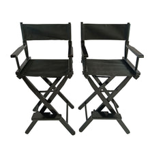 Load image into Gallery viewer, Casual Home Director's Chair, Foldable Style, Suitable For Adults (Set of 2) - Black
