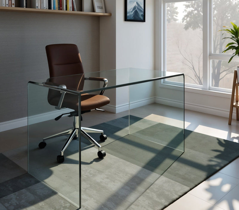 50" Glass Computer Desk - Clear