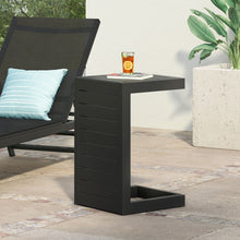 Load image into Gallery viewer, Aluminum Outdoor C - Shaped Side Table For Patio
