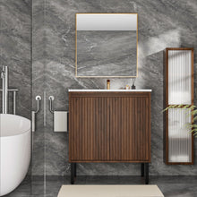 Load image into Gallery viewer, Bathroom Vanity With Ceramic Sink, Floor-Standing Design, Soft-Closing Drawers
