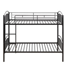 Load image into Gallery viewer, Twin Over Twin Metal Bunk Bed,Divided into Two Beds(Black){OLD SKU:MF280424AAB}
