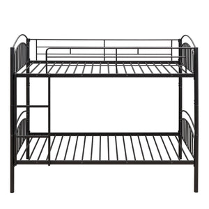 Twin Over Twin Metal Bunk Bed,Divided into Two Beds(Black){OLD SKU:MF280424AAB}