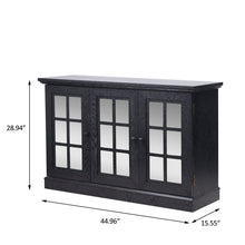 Load image into Gallery viewer, Storage Cabinet With 3 Mirrored Acrylic Doors, Adjustable Shelves
