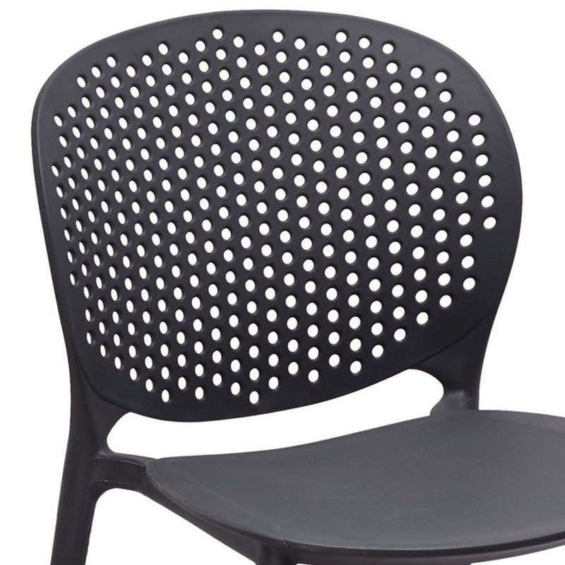 Heavy Duty Plastic Dining Side Chairs (Set of 4) - Gray