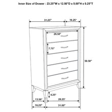 Load image into Gallery viewer, Gregory - 5 Drawer Chest - Smoke Gray

