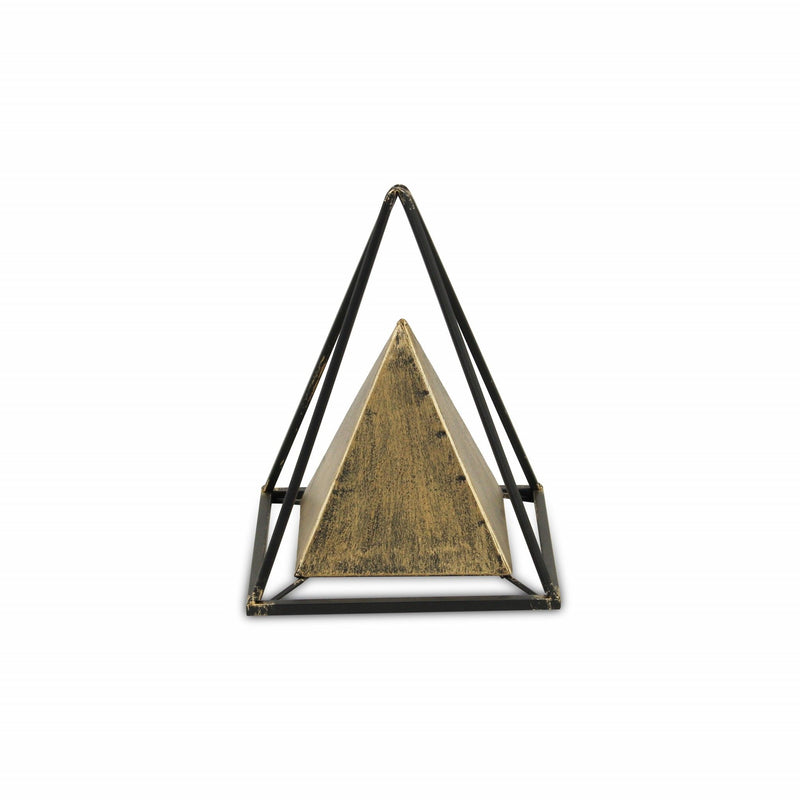 Hand Painted Modern Abstract Tabletop Sculpture - Bronze