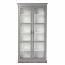 Load image into Gallery viewer, Cornice Molding Double Door Curio Cabinet - Off White

