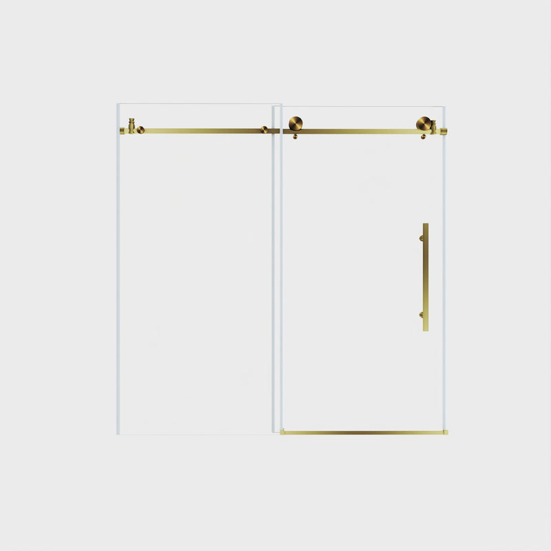Frameless Shower Door, Smooth Sliding Tracks
