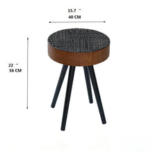 Load image into Gallery viewer, Round Coffee Table With Carved Top For Living Room
