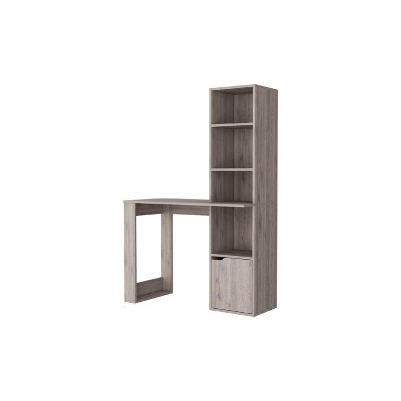 L Shape H-Shape Computer Desk - Gray