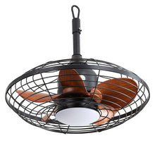 Load image into Gallery viewer, Outdoor Ceiling Fan With DC Motor And LED Light, Blades, Reversible For Patios - Black
