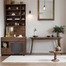 Load image into Gallery viewer, Furniture Style Multi Use Cat Litter Box House With Storage - Walnut
