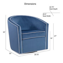 Load image into Gallery viewer, Kendall - Swivel Chair With Barrel Back Design
