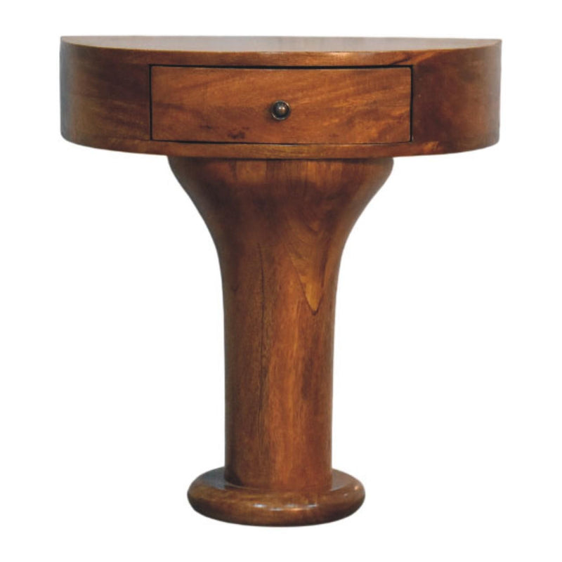 Solid Wood One Drawer Nightstand - Amber