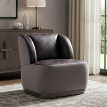 Load image into Gallery viewer, Velvet And Brown Solid Color Slipper Chair - Antique Slate Gray
