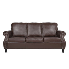 Load image into Gallery viewer, Contemporary 3 Seater Sofa With Nailhead Trim

