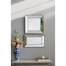 Load image into Gallery viewer, 20" Framed Antiqued Accent Mirror - Silver
